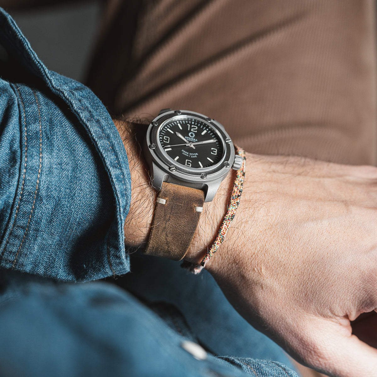 Premium Waxed Leather strap (Copper Brown)